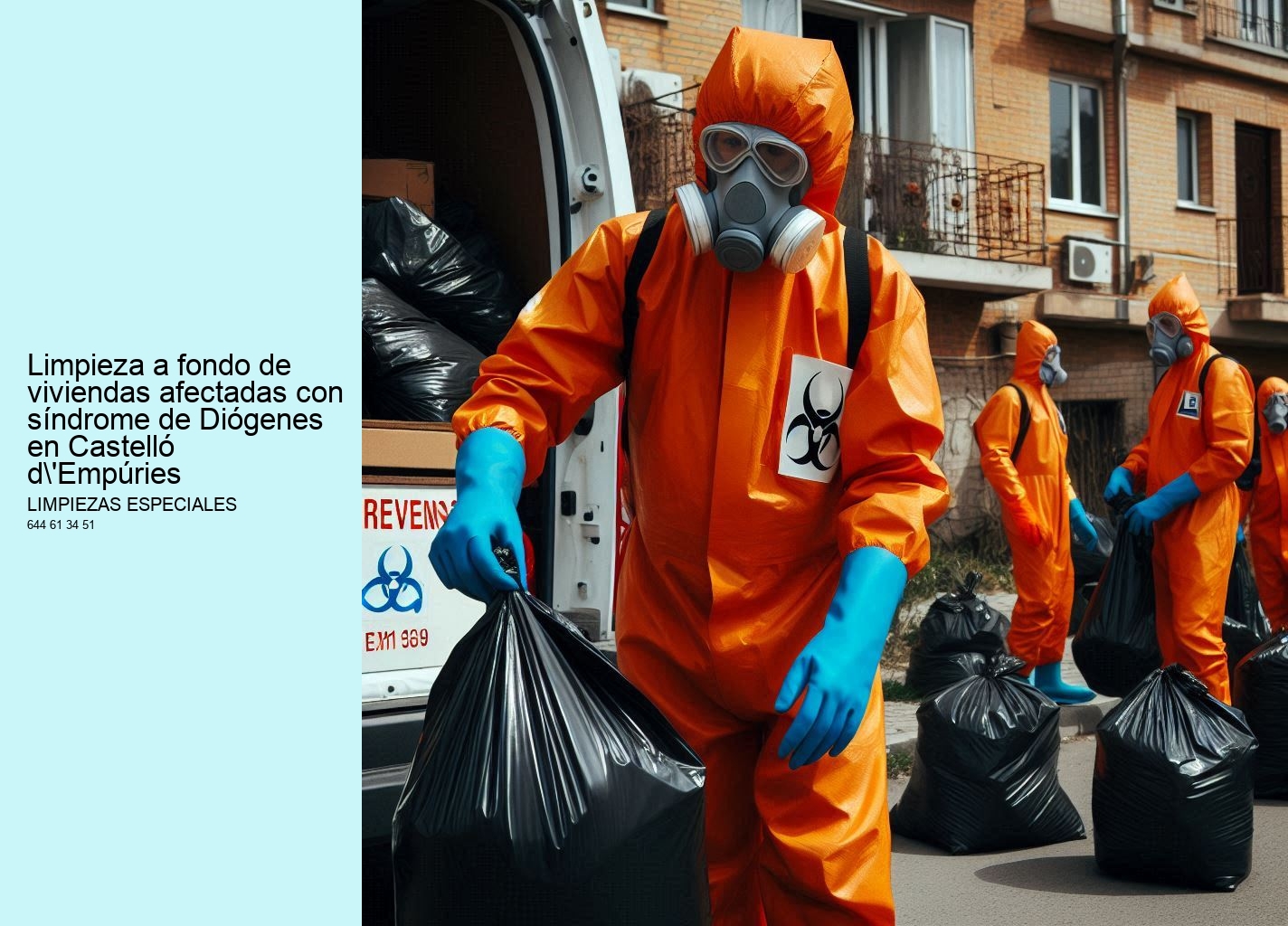 Limpieza a fondo de viviendas afectadas con síndrome de Diógenes en Castelló d'Empúries