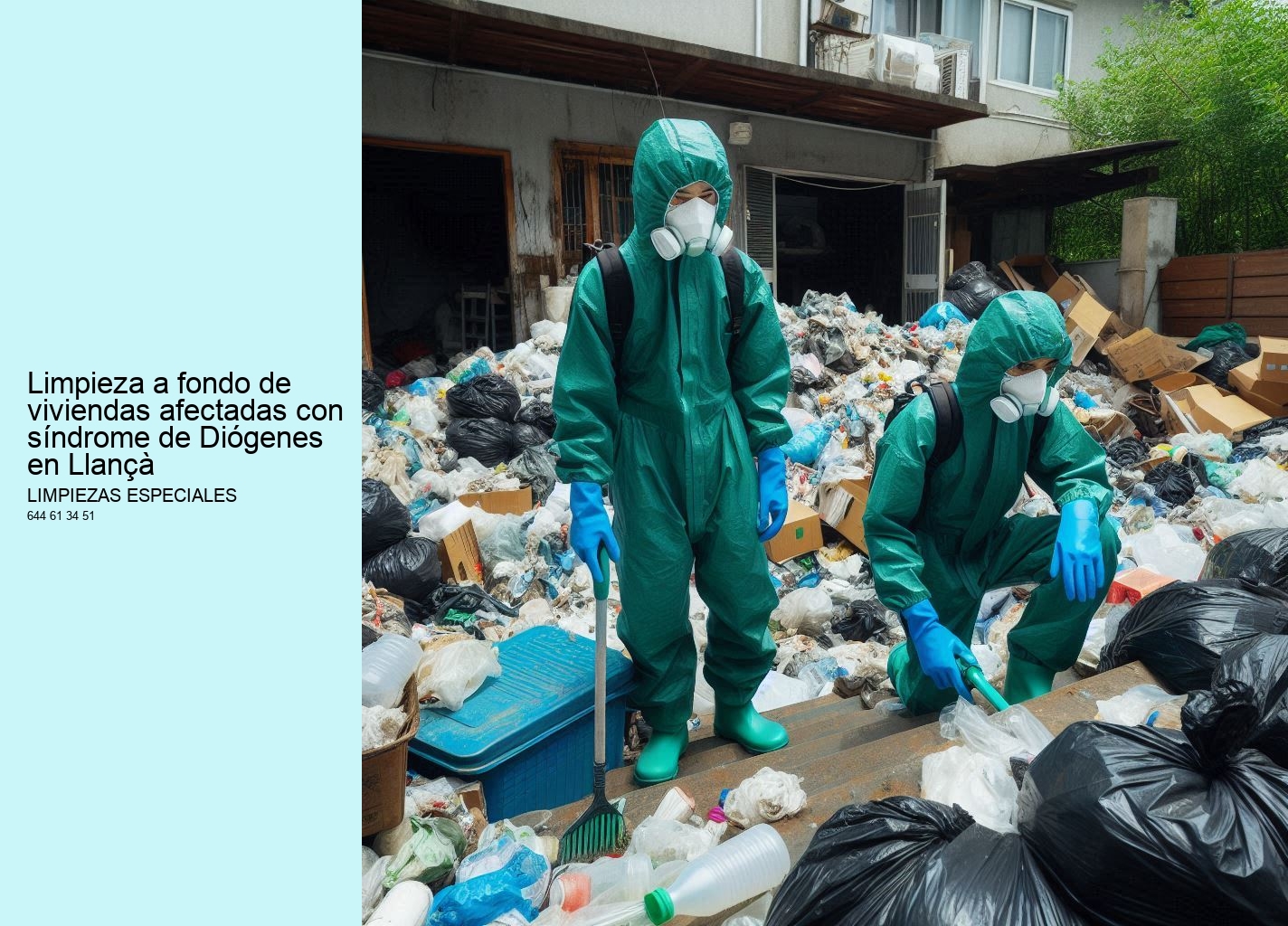 Limpieza a fondo de viviendas afectadas con síndrome de Diógenes en Llançà