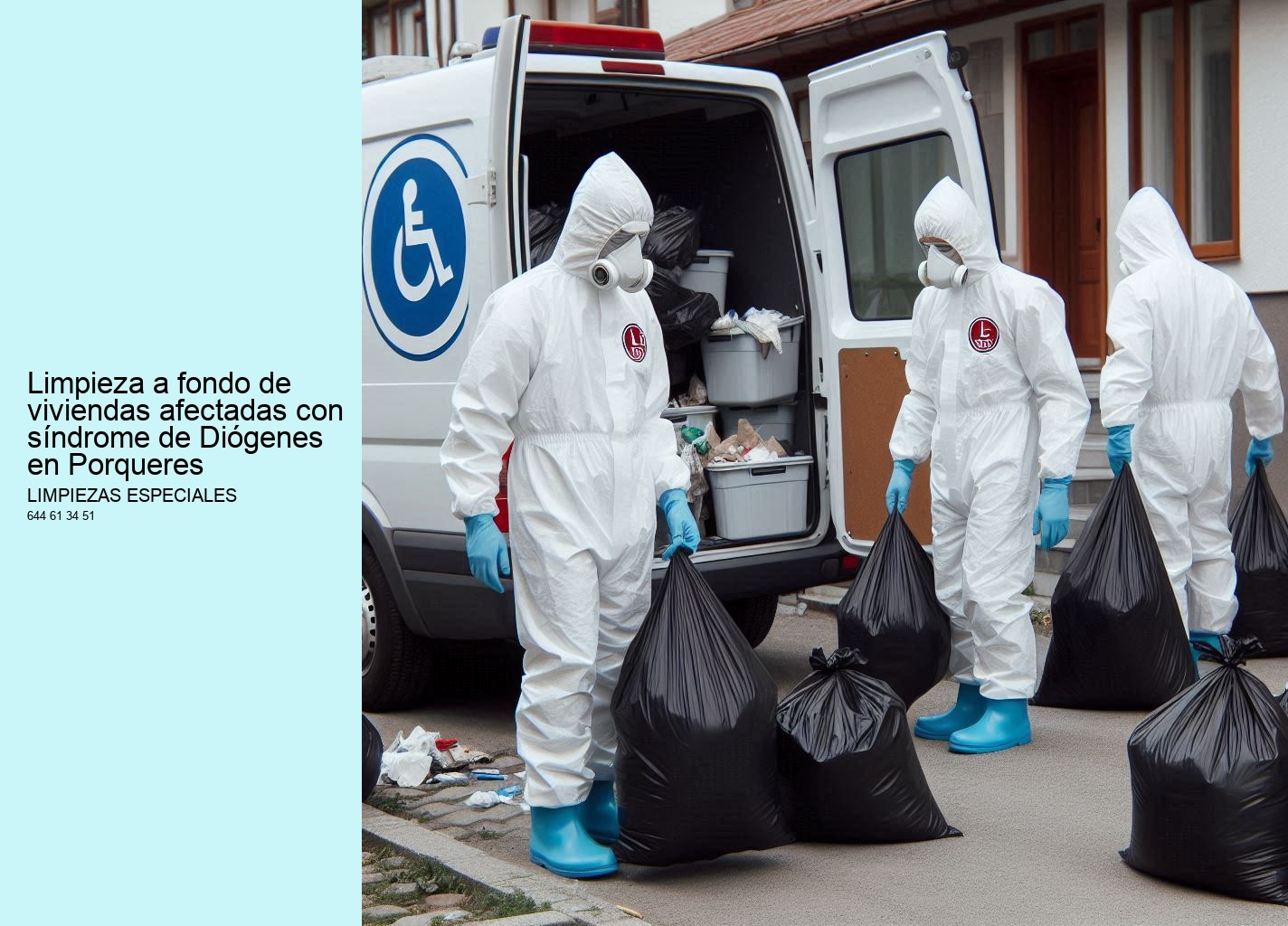 Limpieza a fondo de viviendas afectadas con síndrome de Diógenes en Porqueres