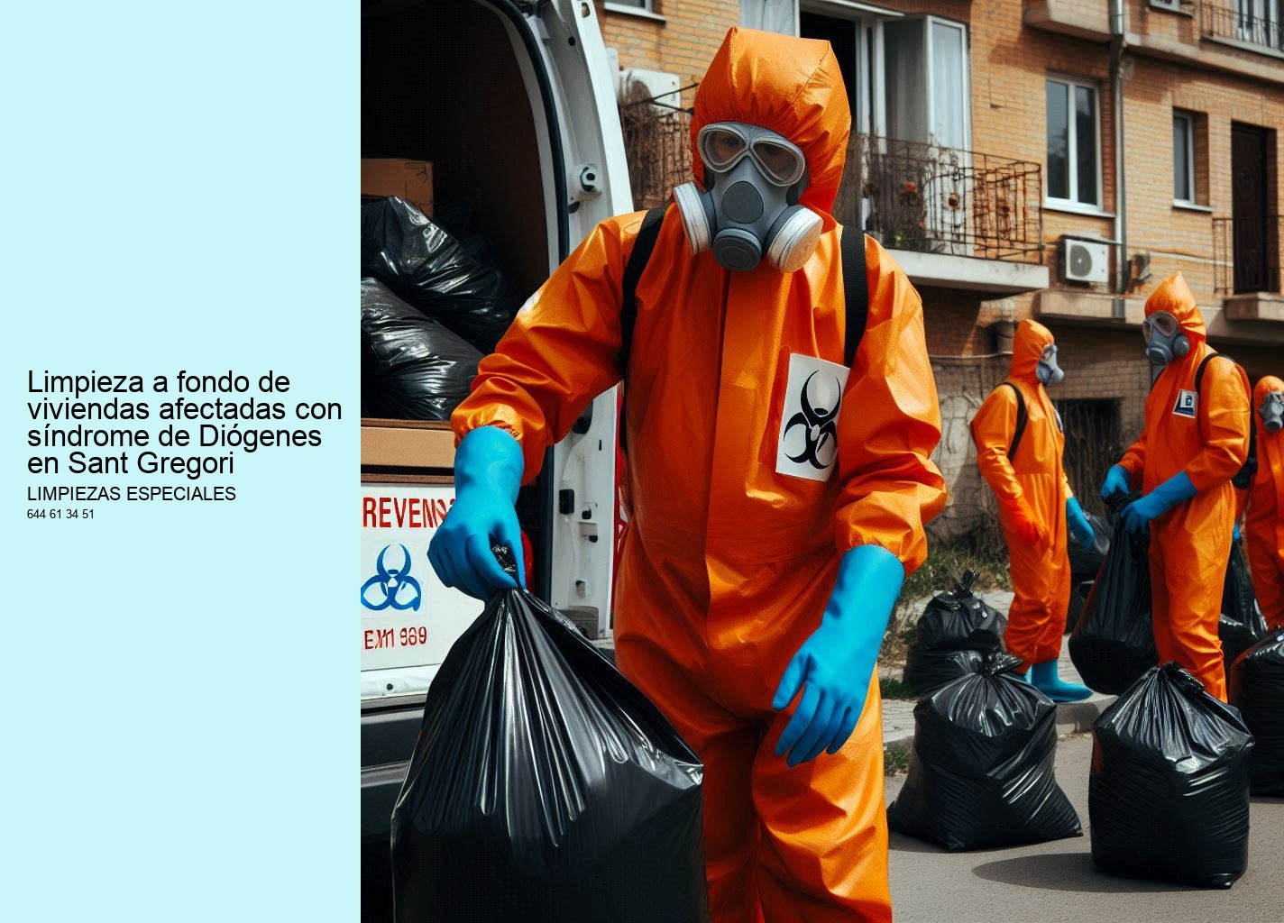 Limpieza a fondo de viviendas afectadas con síndrome de Diógenes en Sant Gregori